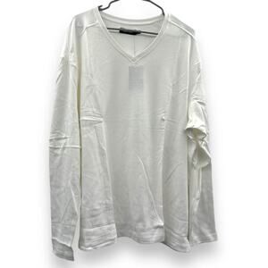 Southbay White Long Sleeve V Neck Pullover Tee‎ Shirt Size 2XL NEW